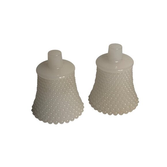 VTG HOMCO Hobnail White Milk Glass Votive Candle Holders Set-2 Diamond Textured - Picture 2 of 10